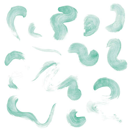 Hand drawn illustration of paint brushes for design. Grungy Black Abstract Brush Grunge Design Elements.の写真素材