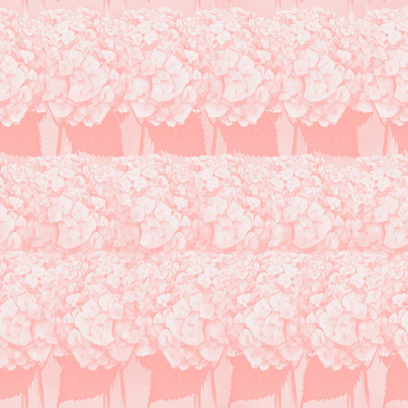 fabric pattern. Seamless floral background. Shabby chic style patterns with blooming hydrangea.