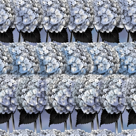 fabric pattern. Seamless floral background. Shabby chic style patterns with blooming hydrangea.