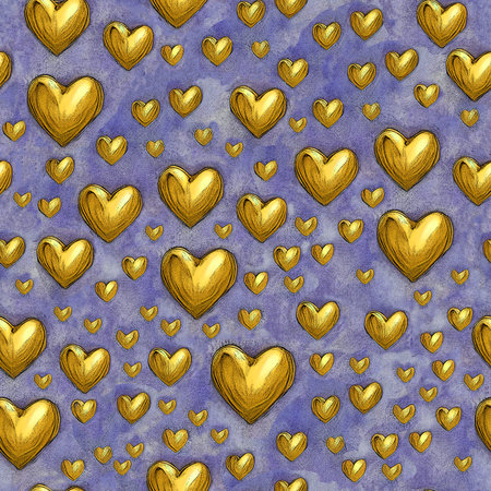 Seamless pattern with hand drawn hearts. background romantic design. for greeting cards and...