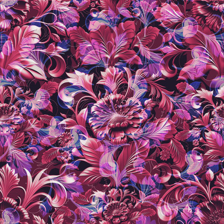 Classical luxury old fashioned damask ornamentの写真素材