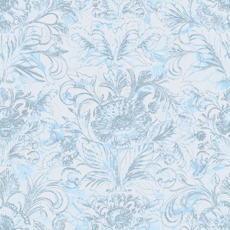 seamless traditional floral pattern on backgroundの写真素材
