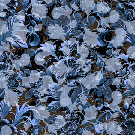 Classical luxury old fashioned damask ornamentの写真素材