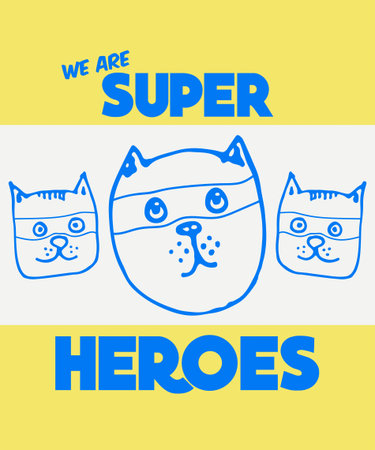 Typography slogan with cute cats, vector  for t-shirt printing and embroidery, graphic and printed...