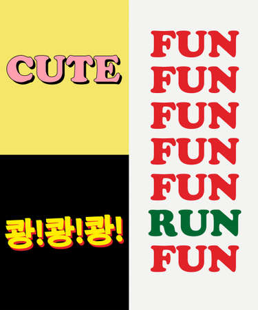 Aesthetic t shirt illustration. Three typography slogan vectors for t shirt printing, Graphic tee and Printed tee. Aesthetic textのイラスト素材