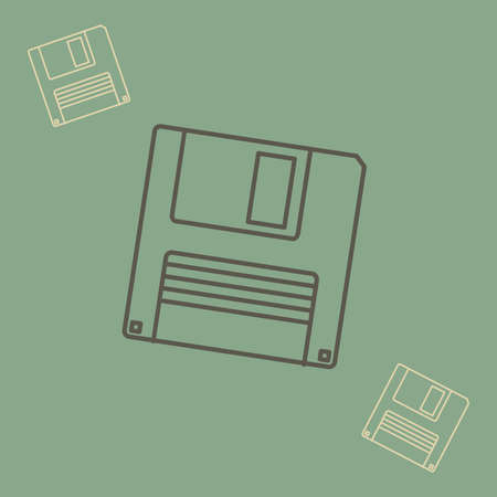 Retro style vector image, 90s style icon in bright colors.のイラスト素材