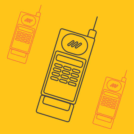 Retro style vector image, 90s style icon in bright colors.のイラスト素材