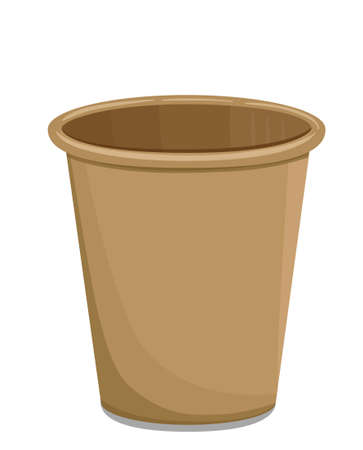 Vector illustration of a paper cup. Cup of coffee and teaのイラスト素材