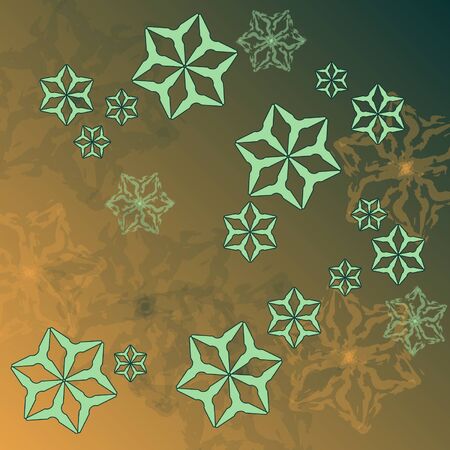 Pattern of snowflakes composed of trianglesのイラスト素材