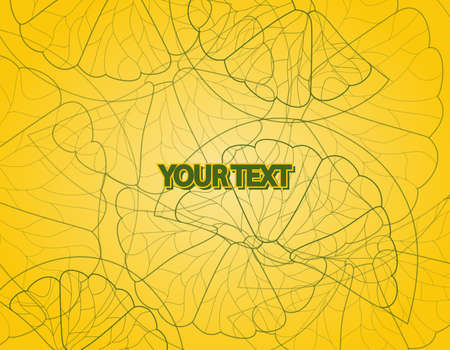 Color background with orange slices and textのイラスト素材