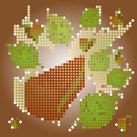 Mosaic of Chocolate Mint Pieのイラスト素材