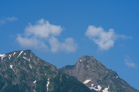 mountains of the western Caucasus, beautiful natural mountain background with space for text. High quality photoの写真素材