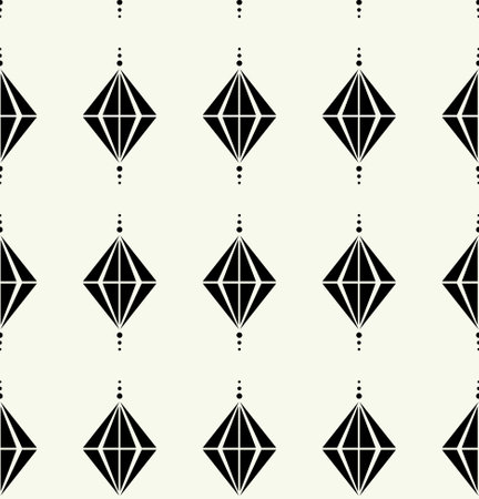 Vector monochrome geometric pattern ib simple graphic design. Fashion trendy geometry.のイラスト素材