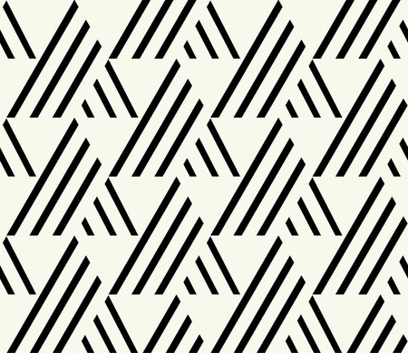 Vector monochrome geometric pattern in simple graphic design. Fashion trendy geometry.