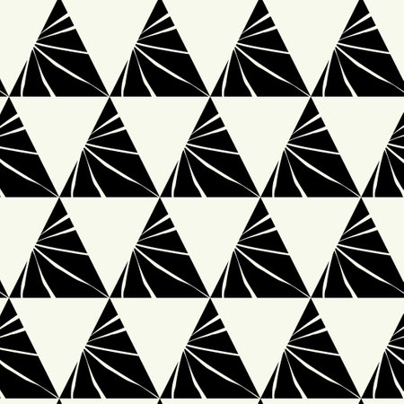 Vector monochrome geometric pattern in simple graphic design. Fashion trendy geometry.のイラスト素材