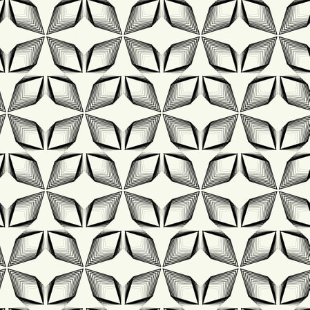 Vector monochrome geometric pattern in simple graphic design. Fashion trendy geometry.のイラスト素材