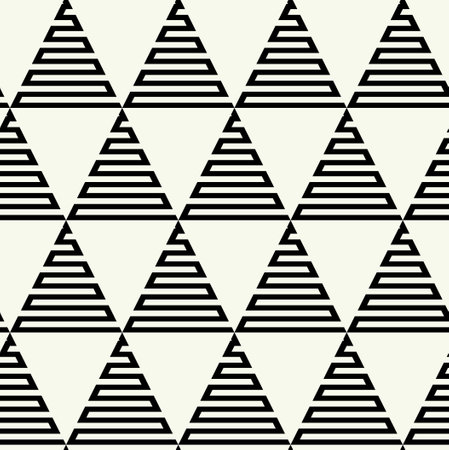 Vector monochrome geometric pattern in simple graphic design. Fashion trendy geometry.のイラスト素材