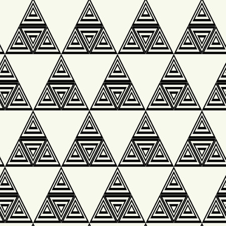 Vector monochrome geometric pattern in simple graphic design. Fashion trendy geometry.のイラスト素材