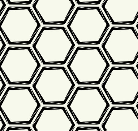 Vector monochrome geometric pattern in simple graphic design. Fashion trendy geometry.のイラスト素材