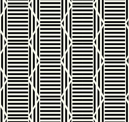 Vector monochrome geometric pattern in simple graphic design. Fashion trendy geometry.のイラスト素材