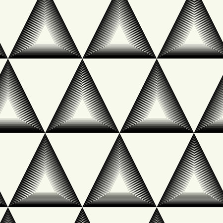 Vector monochrome geometric pattern in simple graphic design. Fashion trendy geometry.のイラスト素材