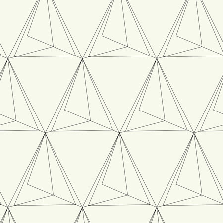 Vector monochrome geometric pattern in simple graphic design. Fashion trendy geometry.のイラスト素材
