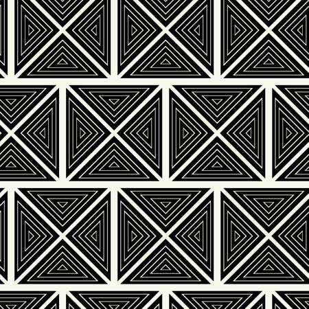 Vector monochrome geometric pattern in simple graphic design. Fashion trendy geometry.のイラスト素材