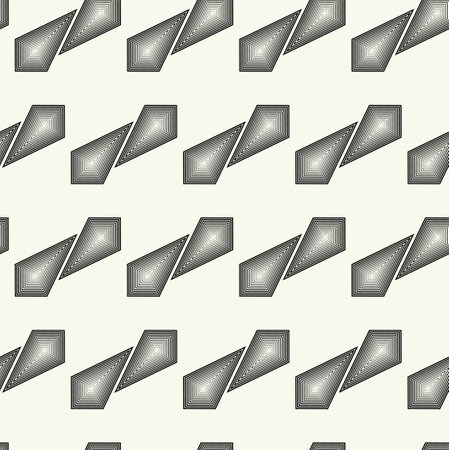Vector monochrome geometric pattern in simple graphic design. Fashion trendy geometry.のイラスト素材