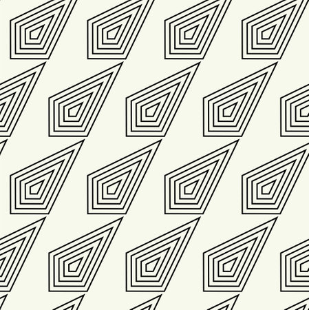 Vector monochrome geometric pattern in simple graphic design. Fashion trendy geometry.のイラスト素材