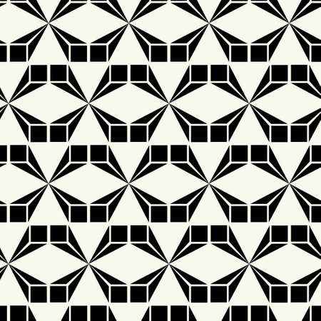 Vector monochrome geometric pattern in simple graphic design. Fashion trendy geometry.のイラスト素材