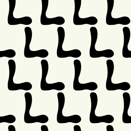 Vector monochrome geometric pattern in simple graphic design. Fashion trendy geometry.のイラスト素材