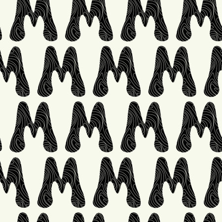 Vector monochrome geometric pattern in simple graphic design. Fashion trendy geometry.のイラスト素材