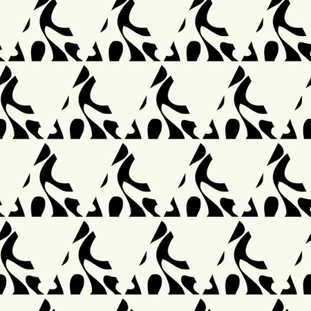 Vector monochrome geometric pattern in simple graphic design. Fashion trendy geometry. Vector illustration.のイラスト素材