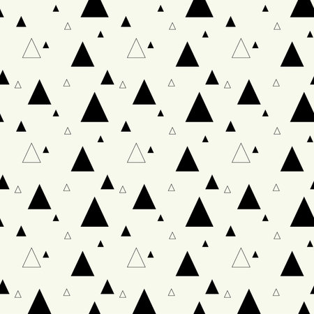 Vector monochrome geometric pattern in simple graphic design. Fashion trendy geometry.のイラスト素材