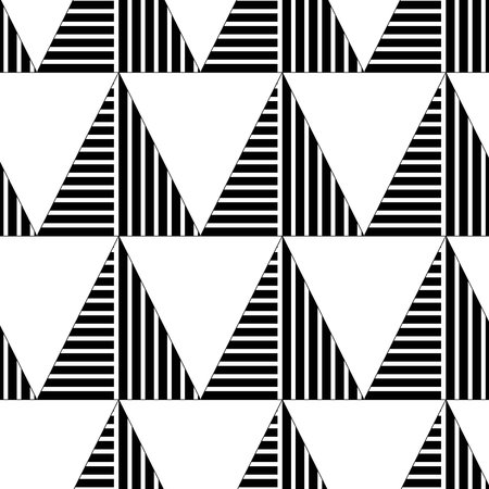 Abstract geometric pattern with triangle and stripes on white background. A seamless vector...