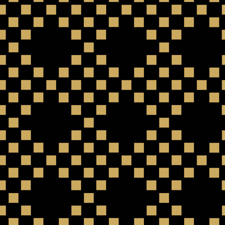 Abstract geometric pattern with crosses, stripes, lines. Seamless vector background. Black and gold...