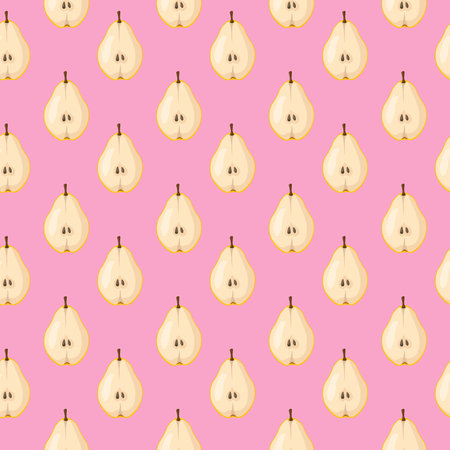 Seamless pattern with pearl on pink background. Fruit background. Wrapping paper, gift card, poster,...