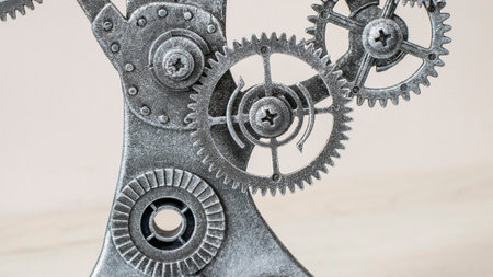 Macro photo of handicraft in steampunk styleの写真素材