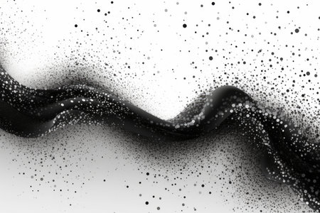 Black and white abstract background with splashes of water. vector illustrationの素材