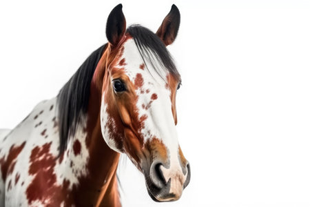 Portrait of a horse on a white background. isolated.の素材