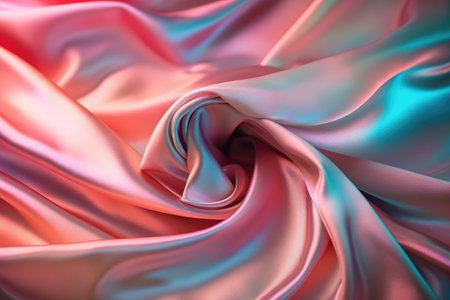 closeup of photo, beautiful color patterns, silk fabric background studioの素材