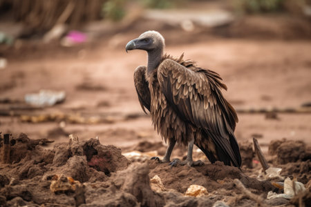 Griffon vulture (Gyps fulvus) in Africaの素材