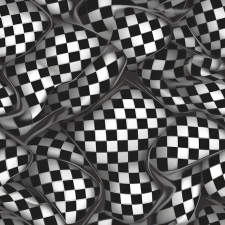 Gray And White Checkered Pattern. Infinite, Seamless Backgroundsの素材