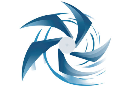 Wind Icon With Blue Arrows Indicating The Direction And Intensity Of The Windの素材