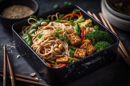 Vegan Lunch Box With Noodle Stirの素材