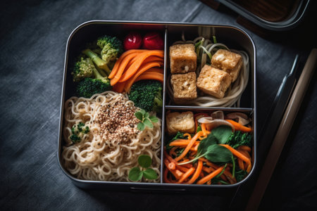 Vegan Lunch Box With Noodle Stirの素材