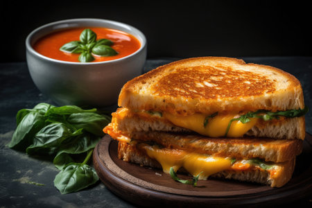 Grilled Cheese Sandwich With Tomato Soupの素材