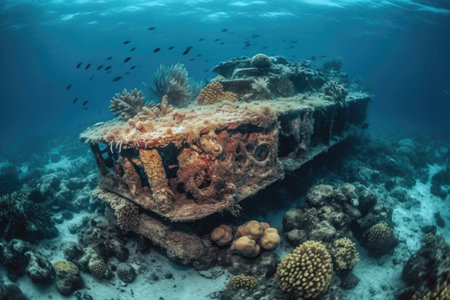 Dying Coral Reef In The Oceanの素材