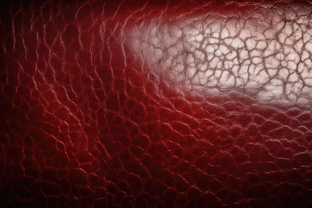 Dark Red Leather Background With Glossy, Reflective Finishの素材
