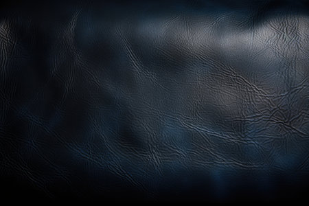 Navy Blue Leather Background With Polished Textureの素材